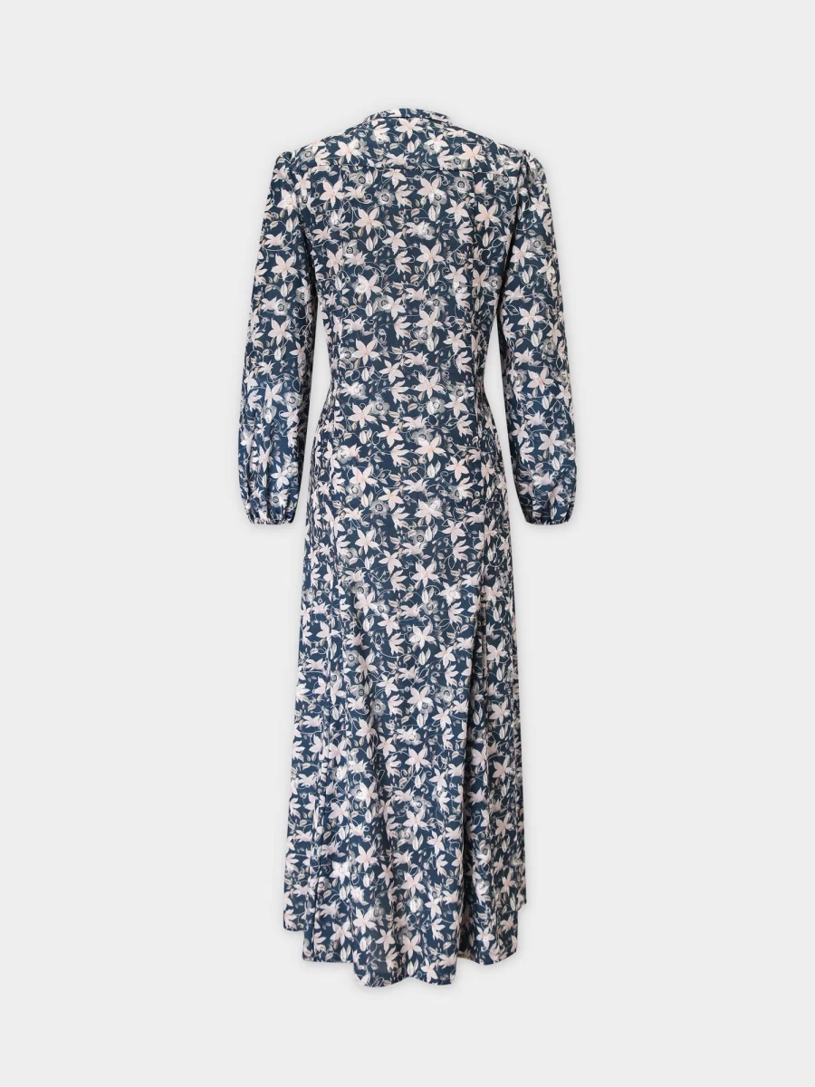 SOLEI Women's Teal Floral Snap Down Shirtdress - Casual & Stylish Button-Up Dress