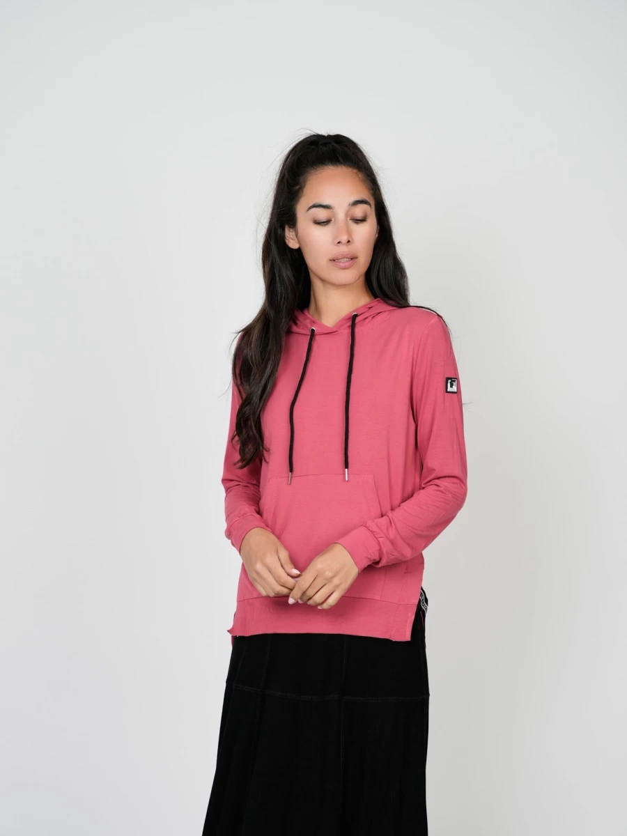 TTS Women's Raspberry Hoodie T-Shirt - Soft Casual Pullover Sweatshirt